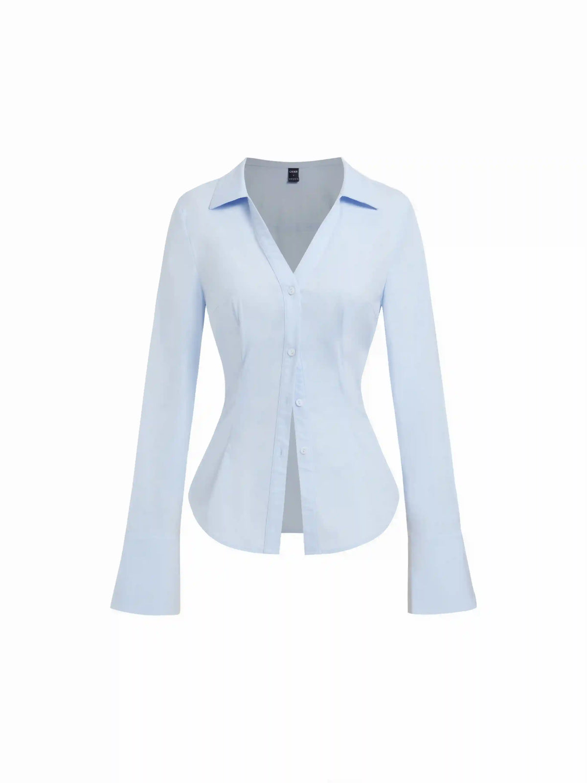 Stretch Cotton-blend Long Sleeve Shirt