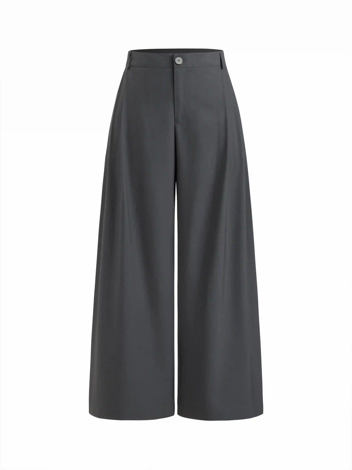 Mid Rise Pleated Wide Leg Trousers