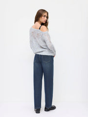 Denim Low Rise Straight Leg Jeans