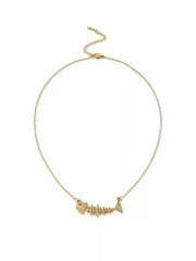 18K GOLD PLATED STAINLESS STEEL FISH NECKLACE
