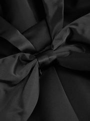 Sculptural High Rise Backless Bowknot Flared Midi Dress