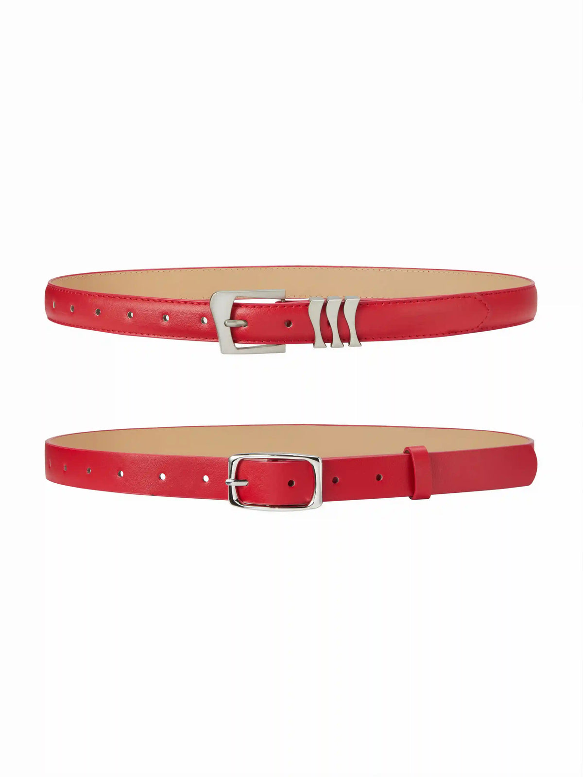 2PCS SQUARE BUCKLE BELT SET