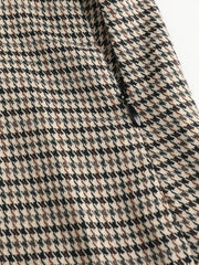 Houndstooth High Waist Split Mini Skirt