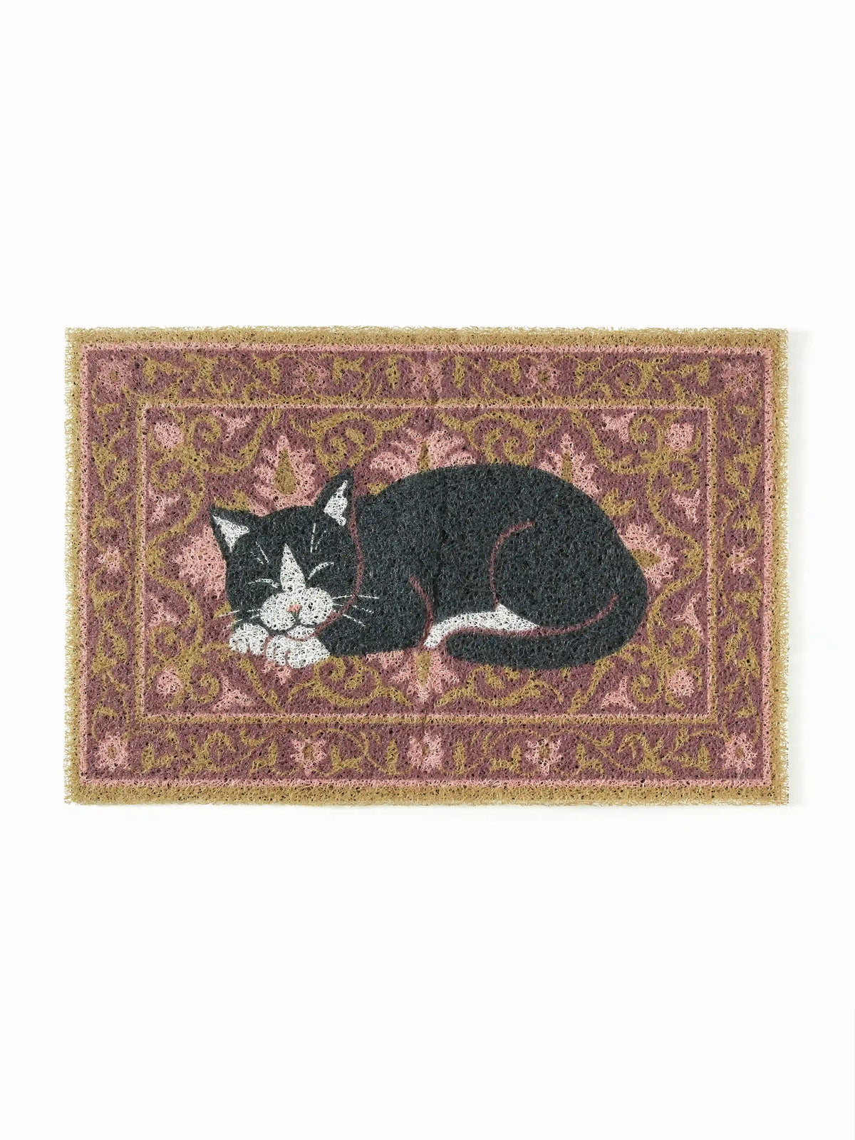 CAT & FLOWER DOOR MAT