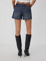 Denim Low Rise  Shorts