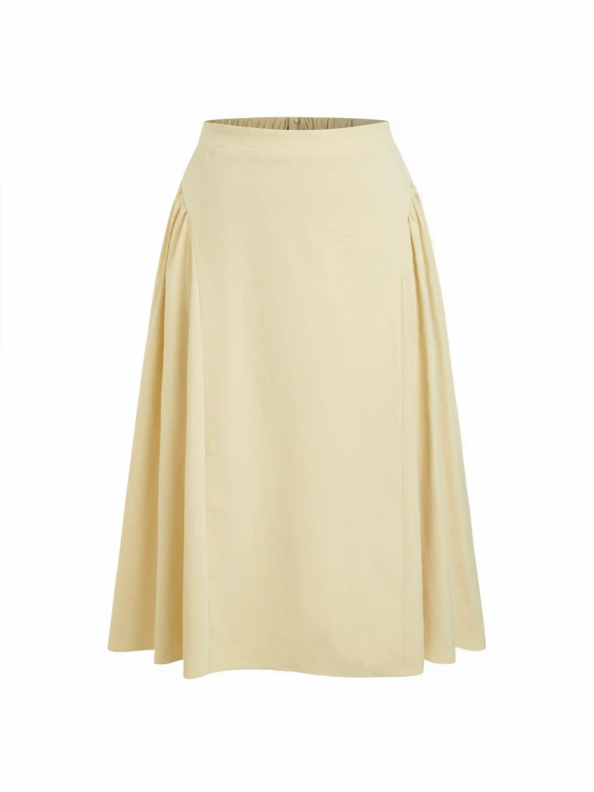 Mid Rise Draped A-line Midi Skirt Curve & Plus