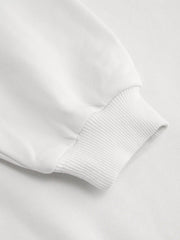 Sudadera de manga larga y cuello redondo holgada con estampa de panadería de algodón