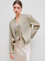 V-Neck Layered Blazer