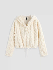 Solid Fleece Long Sleeve Hoodie