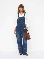 Cider Denim Low Rise Wide Leg Jumpsuit