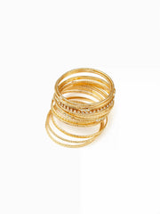 RHINESTONE DECOR LAYERED BRACELET SET