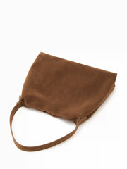 FAUX SUEDE TOTE BAG