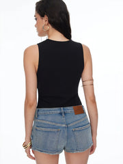 Cotton-blend V-neck Lace Trim Ruched Bodysuit