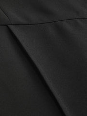 Solid High Waist Knitted Wide Leg Trousers