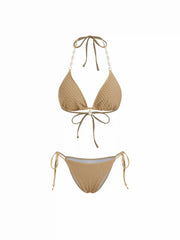 Halter Neckline Bowknot Triangle Bikinis Bikini Sets