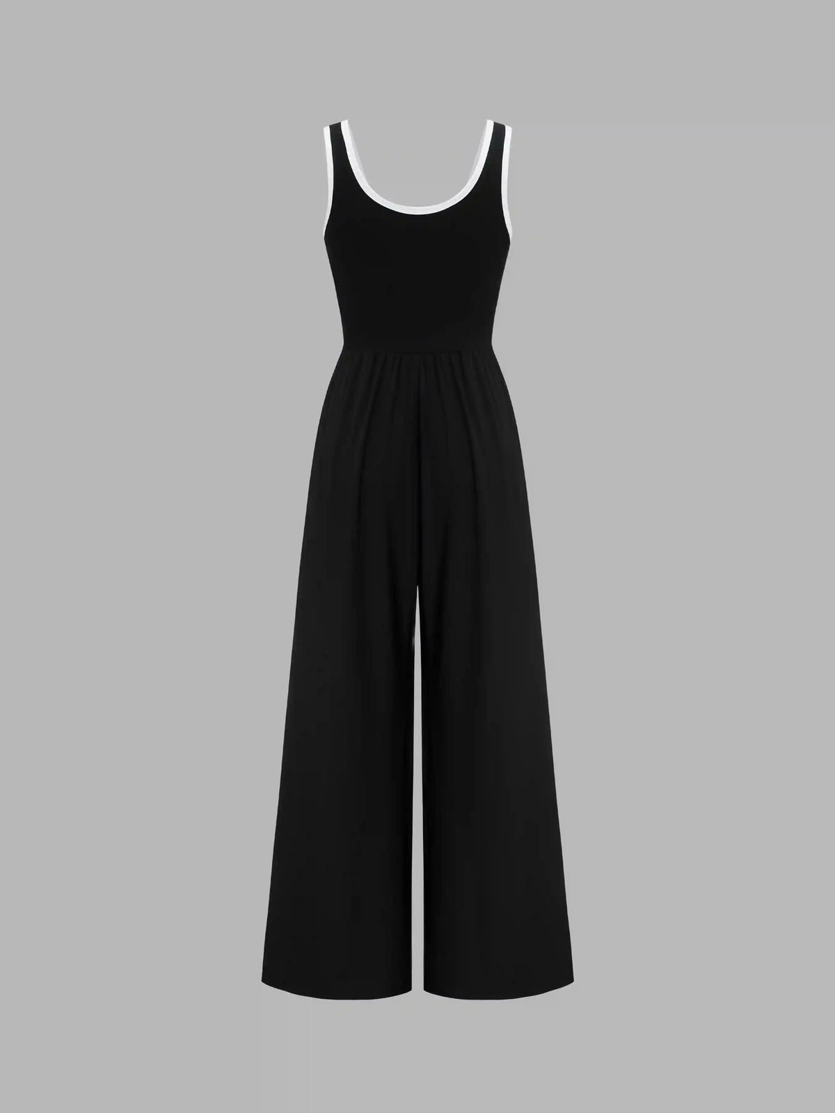 Contrasting Binding Pocket Wide Leg Jumpsuit