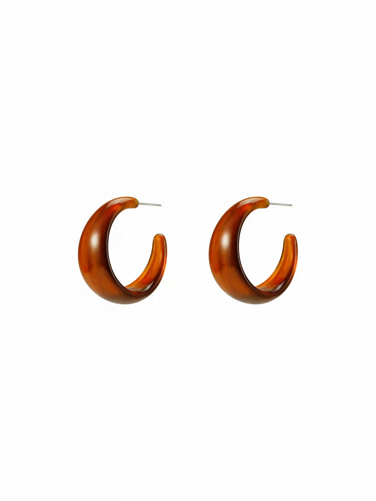 C-SHAPED HOOP EARRINGS