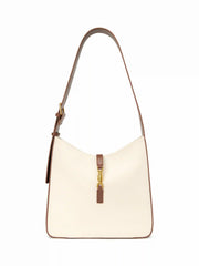 TWO-TONE BUCKLE SHOULDER BAG