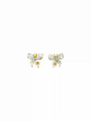 BUTTERFLY & FLOWER STUD EARRINGS
