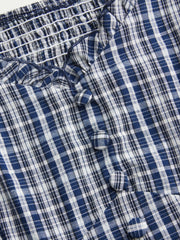 Cotton-blend Sweetheart Neckline Plaid Blouse Curve & Plus