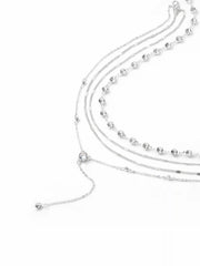 RHINESTONE DECOR LAYERED NECKLACE