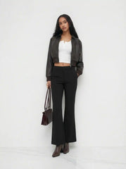 Mid Rise Flared Pants