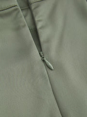 Satin Knotted Pleated Wide Leg Jumpsuit