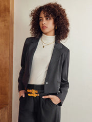 Cropped Tailored Blazer
