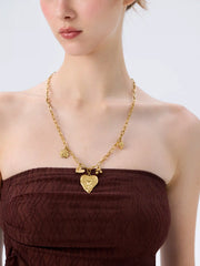 HEART & CHERRY & STRAWBERRY PENDANT NECKLACE