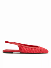 WOVEN SLINGBACK FLATS
