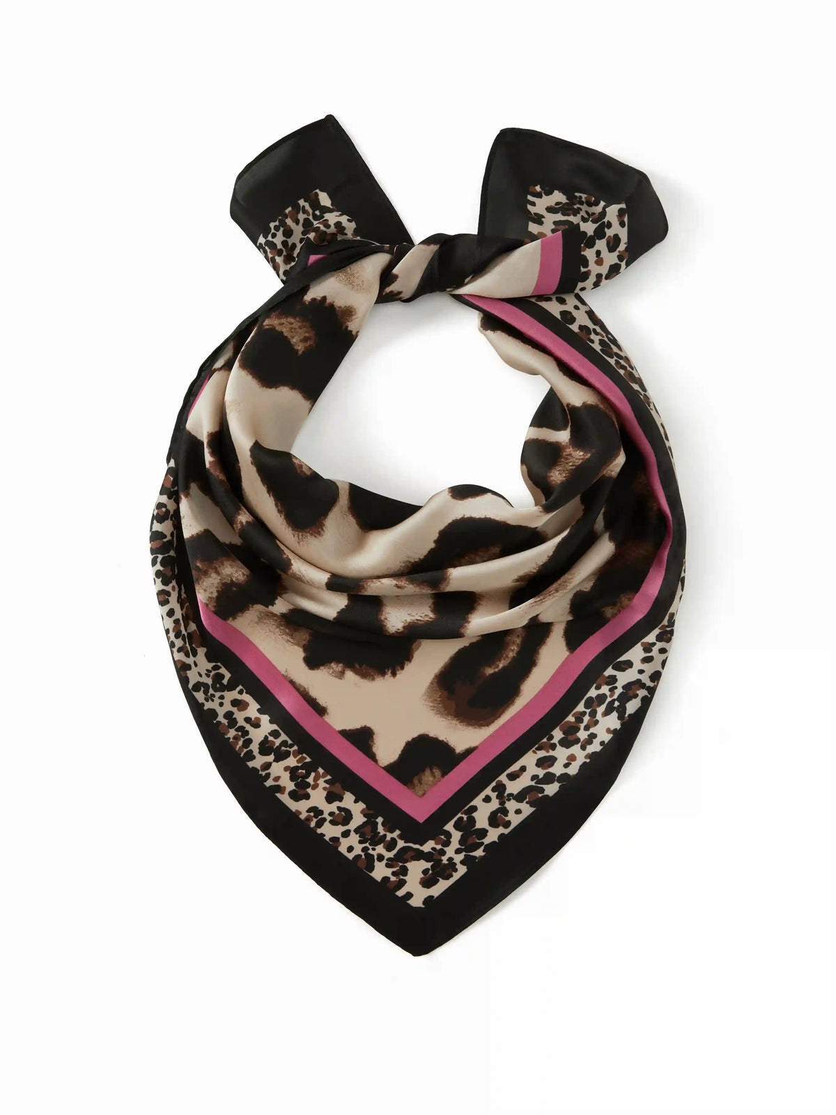 LEOPARD PRINT SQUARE HEADSCARF