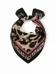 LEOPARD PRINT SQUARE HEADSCARF