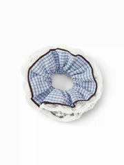 GINGHAM LACE SCRUNCHIE
