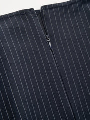 Boat Neck Stripe Ruched Knotted Straight Leg Jumpsuit