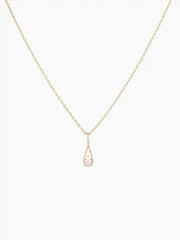 Water Drop Rhinestone Pendant Necklace