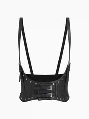 BUCKLE STUDDED CORSET BELT