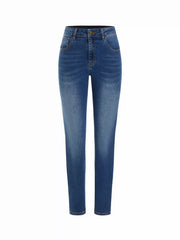 Stretch Cider Denim High Rise Cropped Tapered Jeans