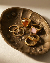 6 PCS GEMSTONE RING SET