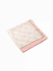 BOWKNOT & FLORAL SQUARE HEADSCARF