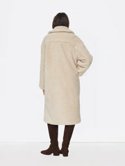 Double Breasted Fleece Longline Coat