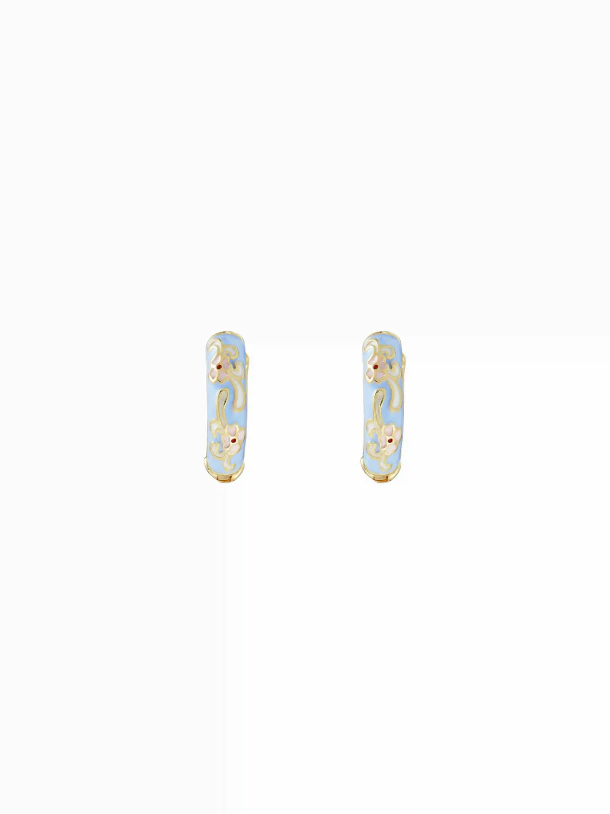 FLOWER HOOP EARRINGS