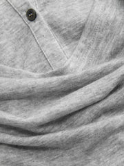 Collar Bell Sleeve Ruched Layered Top