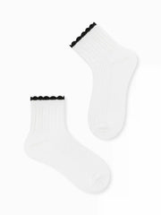 3 PAIRS RIBBED CREW SOCKS SET