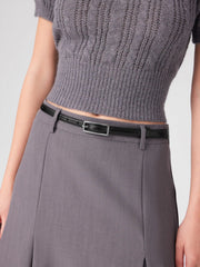 RECTANGLE BUCKLE SLIM BELT