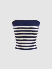 Below Deck Stripe Bandeau Knit Top
