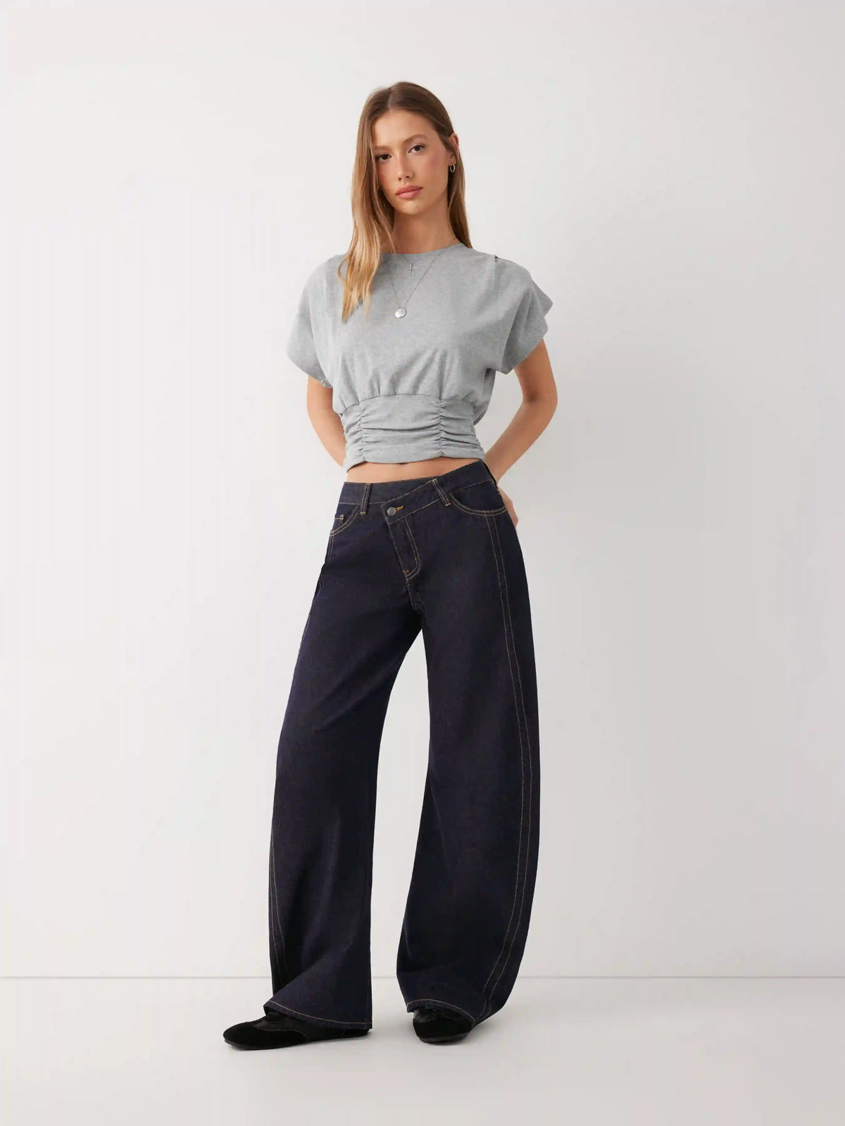 Cider Denim Low Rise Barrel-leg Jeans