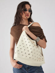 STUDDED TOTE BAG