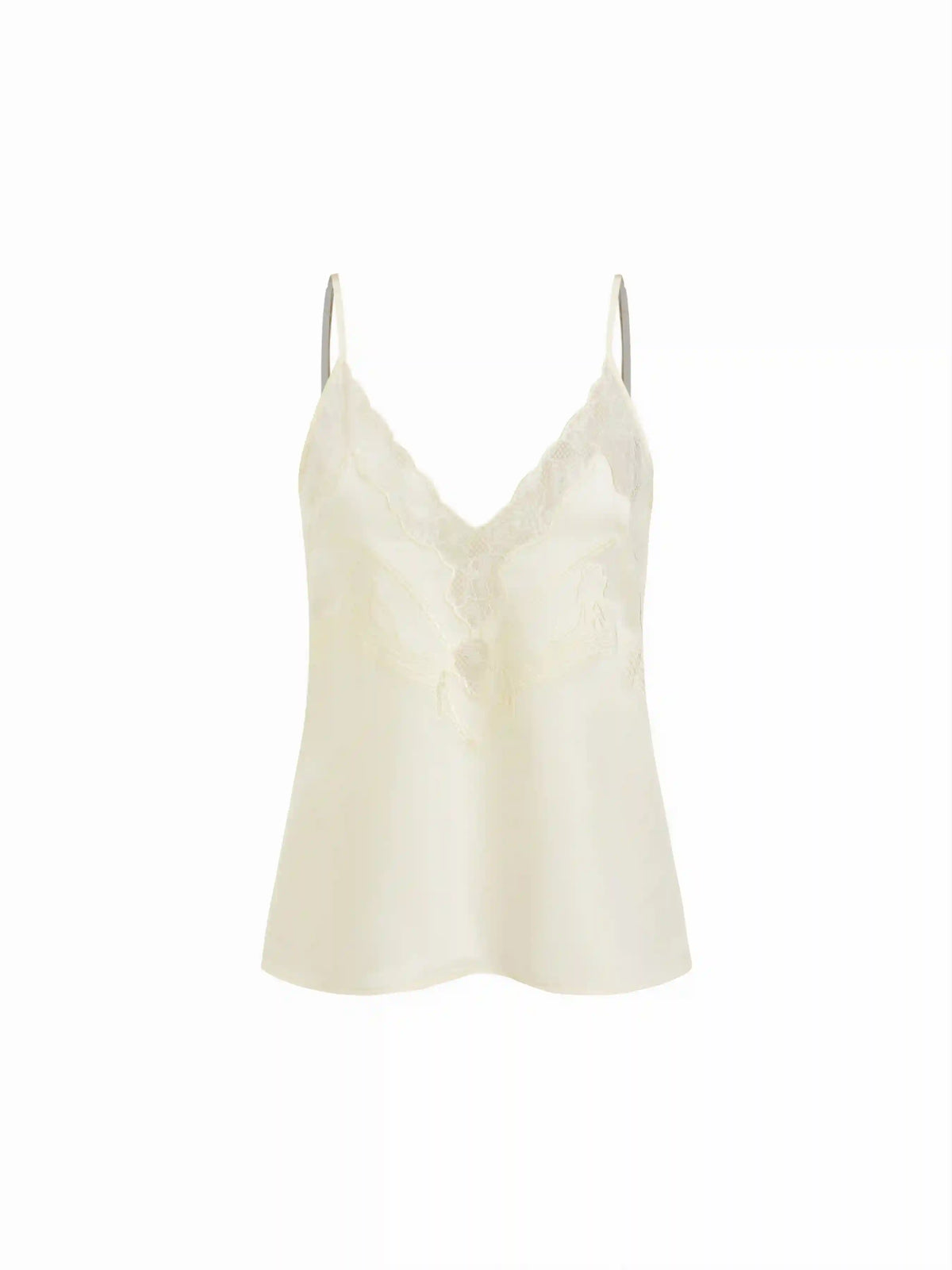 Satin V-neck Lace Cami Blouse