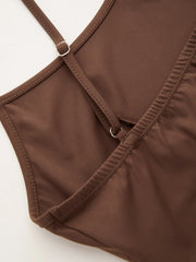 CIDERAIRY™ Fabric Scoop Neckline Mid Rise Solid Active Romper