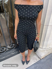 Polka Dot Ruched Top